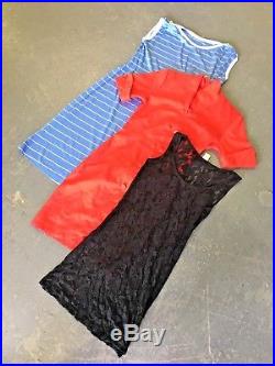 Wholesale Vintage Lot Ladies 90's Velvet Velour Mini Dress Retro Mix x 100