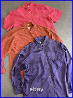 Wholesale Vintage Womens Silk Blouses Shirts X 50