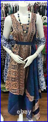 Wholesale Women Recycle Vintage Silk Sari Boho Long Maxi Dress Mix 10 Dress