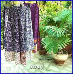Wholesale Women Wrap Bohemian Gypsy Hippie Vintage Silk Boho Double Layer Skirt