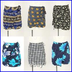 Wholesale Wrap Short Skirt Boho Vintage Wrap-over Mini Skirt Job Lot X33 -Lot966