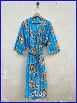 Wholesale lot 100PC Tiger print cotton robe gown Hippie women maxi kimono dress