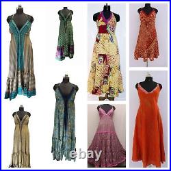 Wholesale lot Indian Silk Dress / Casual Bohemian Halter dress / Beach Dress