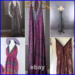 Wholesale of 20 PC Indian Vintage Sari Silk Backless Maxi Beach Boho Gypsy Dress