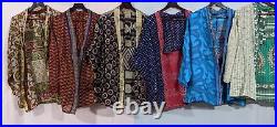 Wholesale silk Sari Kimono Indian Silk Kimono Robe's, Women's Wear Beach dress