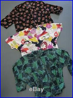 Wholesale vintage women's pattern 80s 90s blouse mix x 100