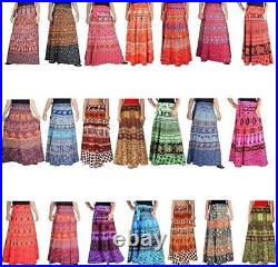 Wholesaler Lot indian Women Wrap Skirt Cotton Long Ethnic Dress Hippie Skirt