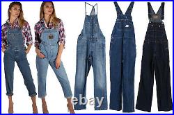 Women Denim Dungarees Overall Baggy 90s Retro Job Lot Wholesale x10