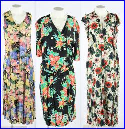 Women Dresses Retro Vintage 90s Wholesale Job Lot Zara C&A Floral x20 Lot821