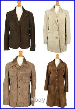 Women Genuine Leather& Suede Vintage Jacket Coat Job Lot Wholesale X5-LOT734