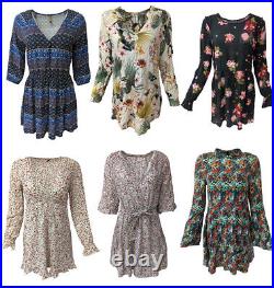 Women Job Lot Dresses Casual Summer Floral Plain Dress Wholesale x30 -Lot1005