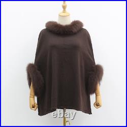 Women Knitted Poncho Collar Cuff Casual Wool Pullover Sweater Jumper Wholesale