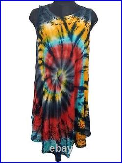 Women's Circle Tie Dye Sleeveless Casual Umbrella Dress Wholesale Lot Mix Color