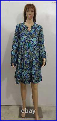 Women's Long Sleeve Floral Print Short Silk Dress Wholesale Assorted