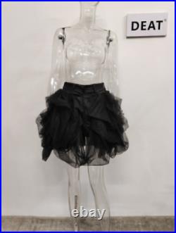 Women's Skirt Splice Lace Irregular High Waist Thin Poncho Skirts Culotte New