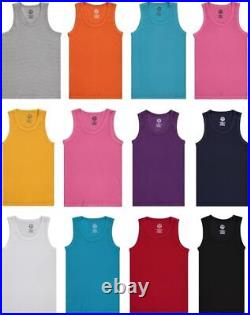 Yacht & Smith Wholesale Bulk Women's Cotton Ribbed Tank Top Undershirts Colorful